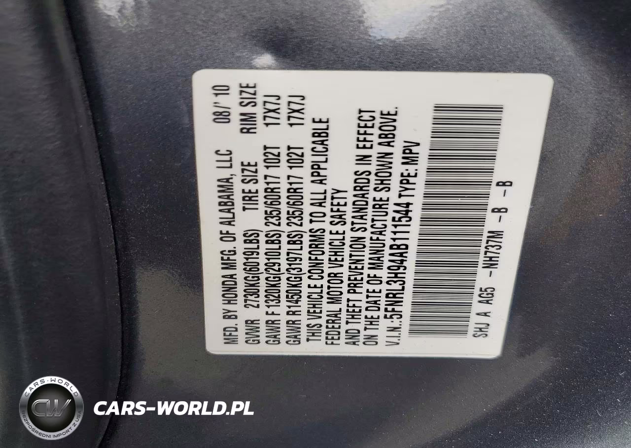 2010 Honda Odyssey Touring VIN:5FNRL3H94AB111544 - 13