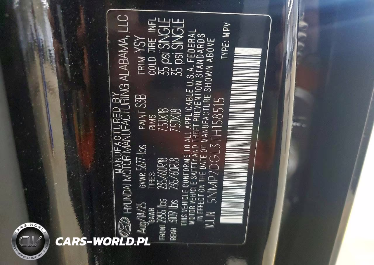 2026 Hyundai Santa Fe Sel VIN:5NMP2DGL3TH158515 - 13
