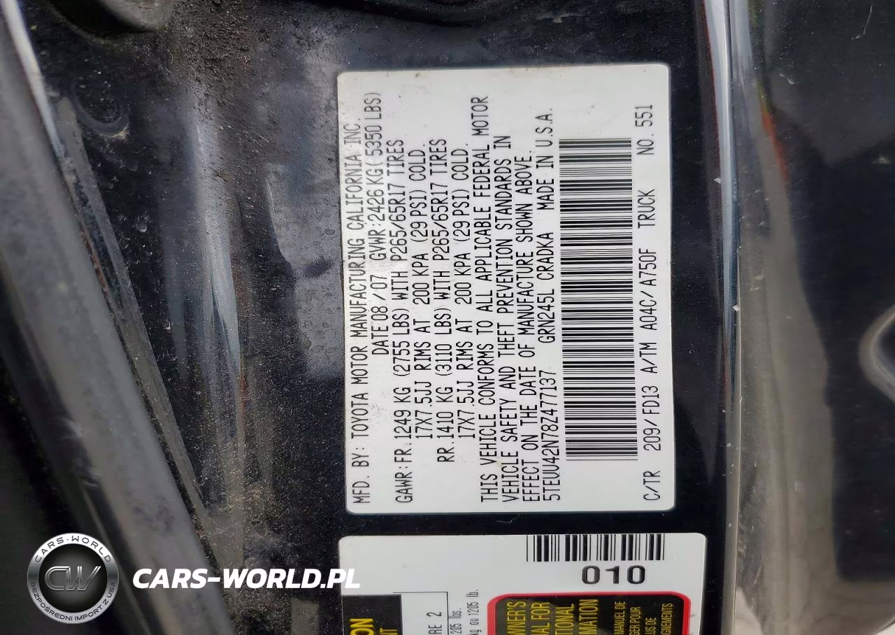 2008 Toyota Tacoma V6 VIN:5TEUU42N78Z477137 - 12