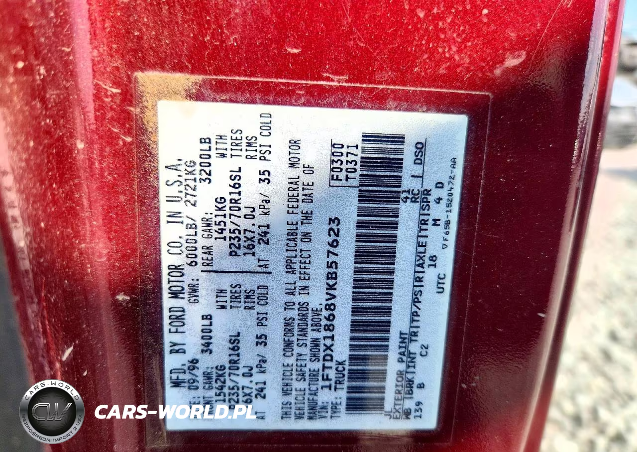 1997 Ford F-150 VIN:1FTDX1868VKB57623 - 12