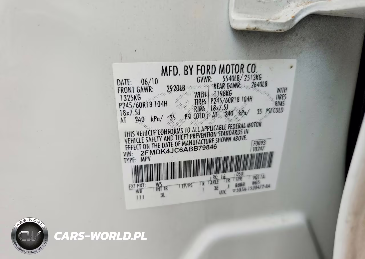 2010 Ford Edge Sel VIN:2FMDK4JC6ABB79846 - 13