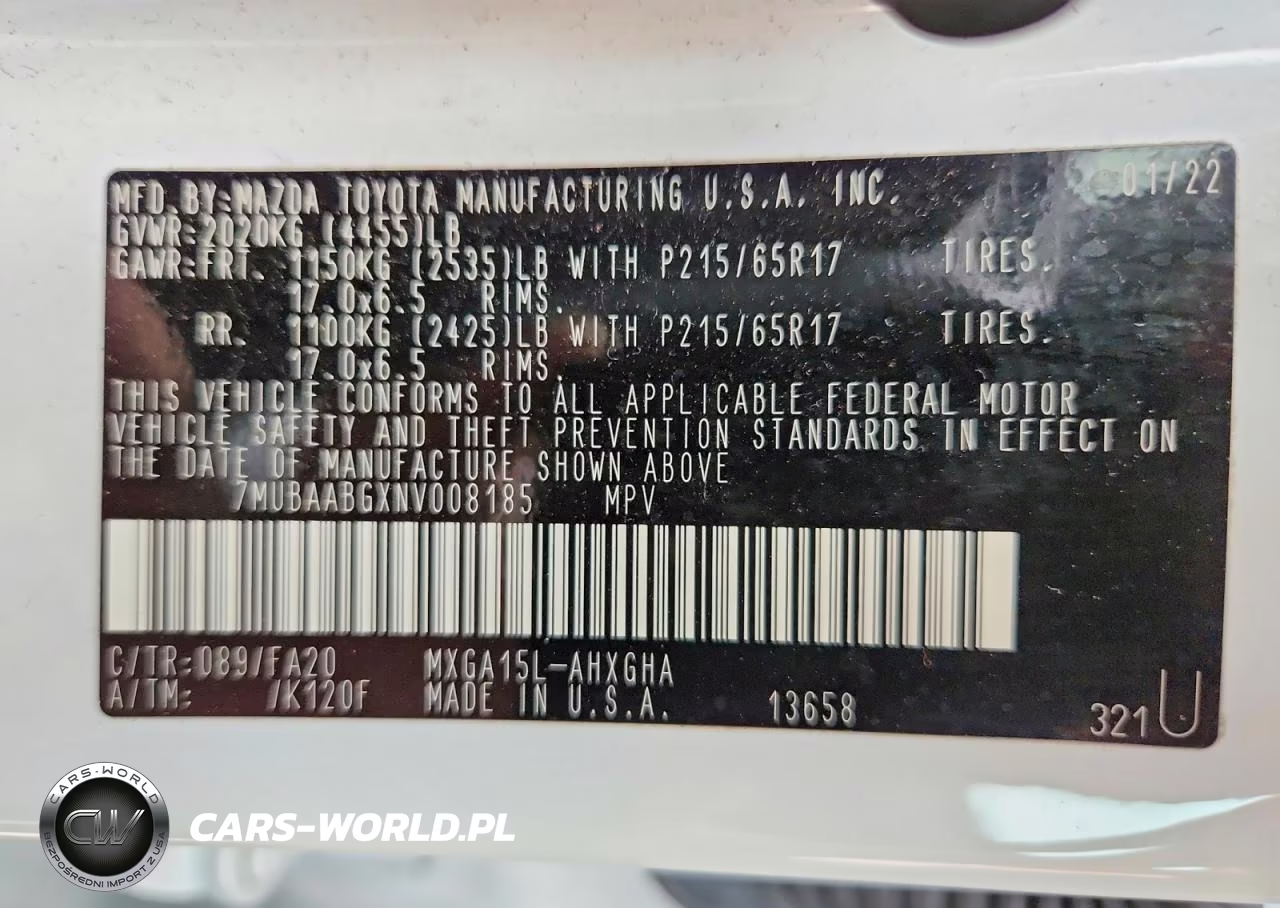 2022 Toyota Corolla Cross Le VIN:7MUBAABGXNV008185 - 13