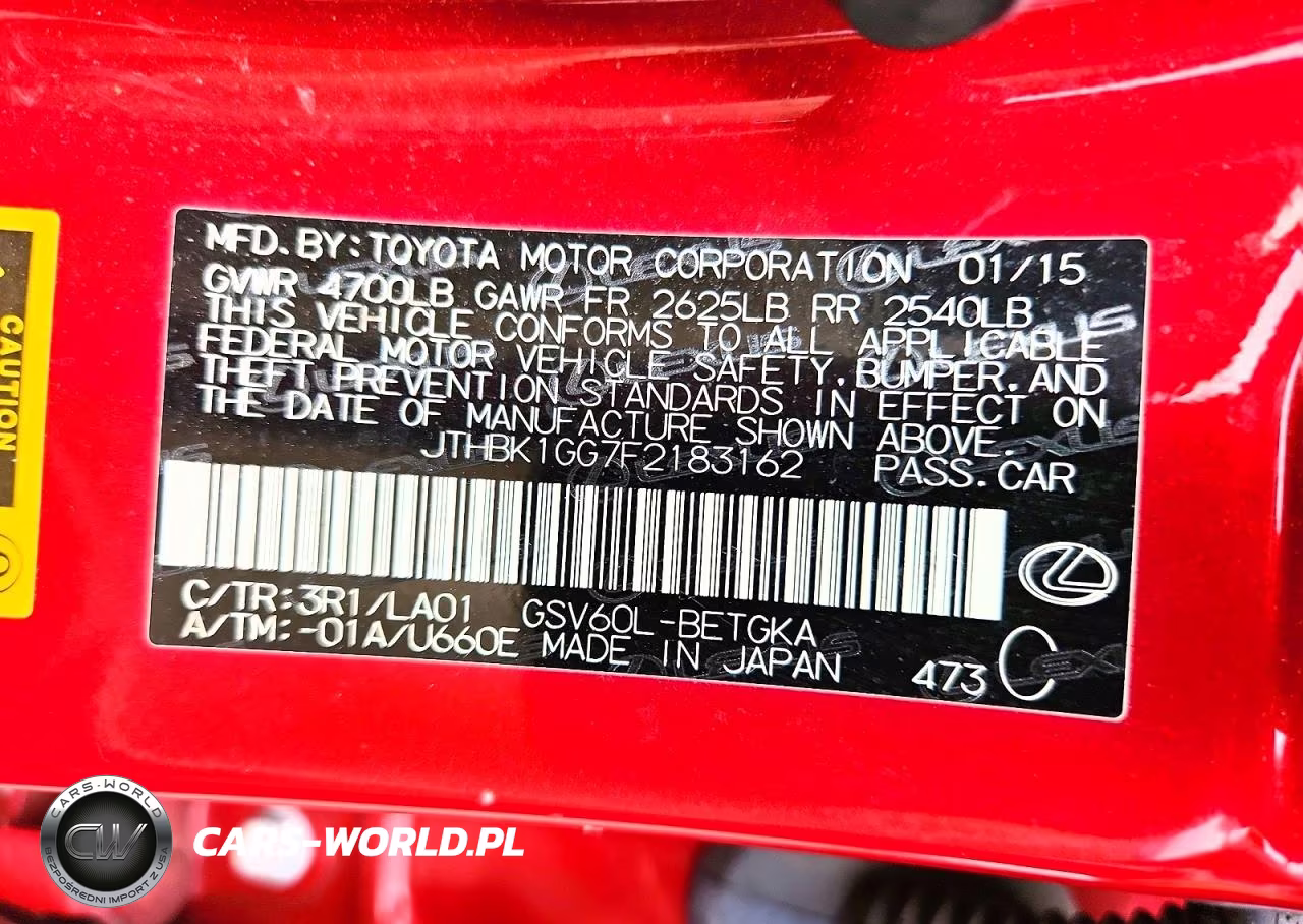2015 Lexus Es 350 VIN:JTHBK1GG7F2183162 - 12