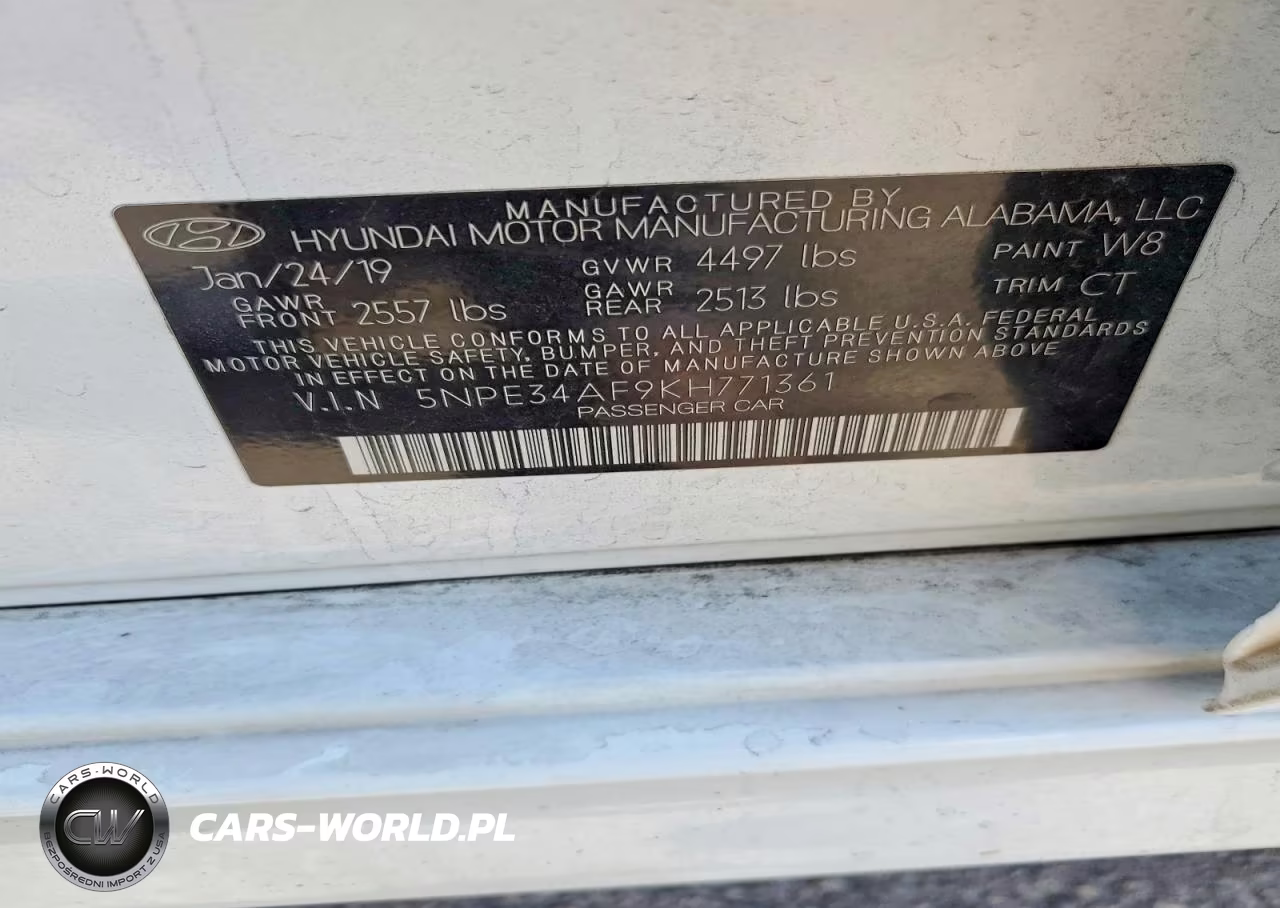 2019 Hyundai Sonata Sel VIN:5NPE34AF9KH771361 - 12