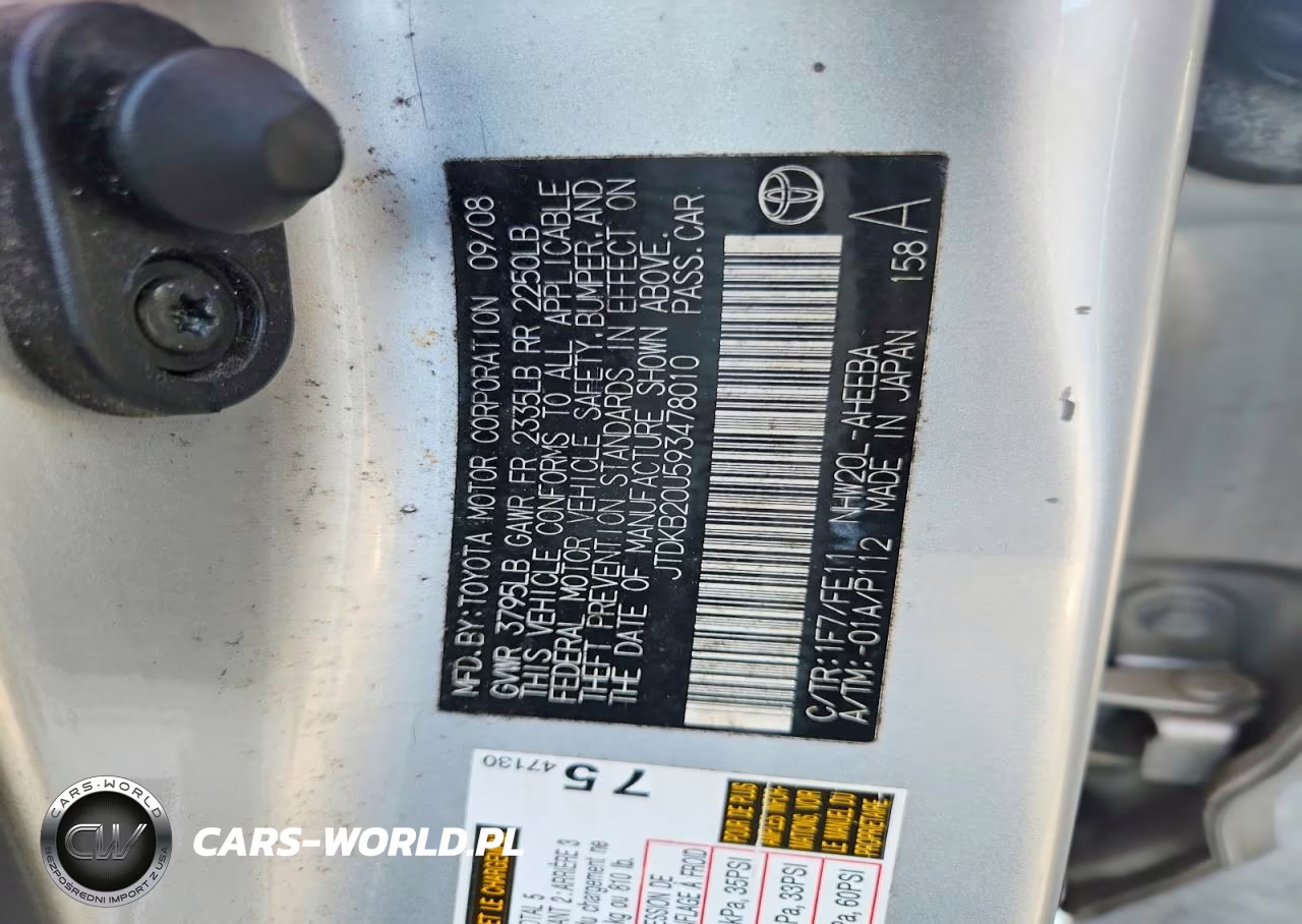 2009 Toyota Prius Base VIN:JTDKB20U593478010 - 12