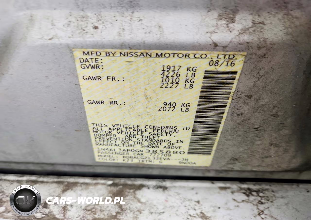 2016 Nissan Altima 2.5 S VIN:1N4AL3AP0GN385880 - 12