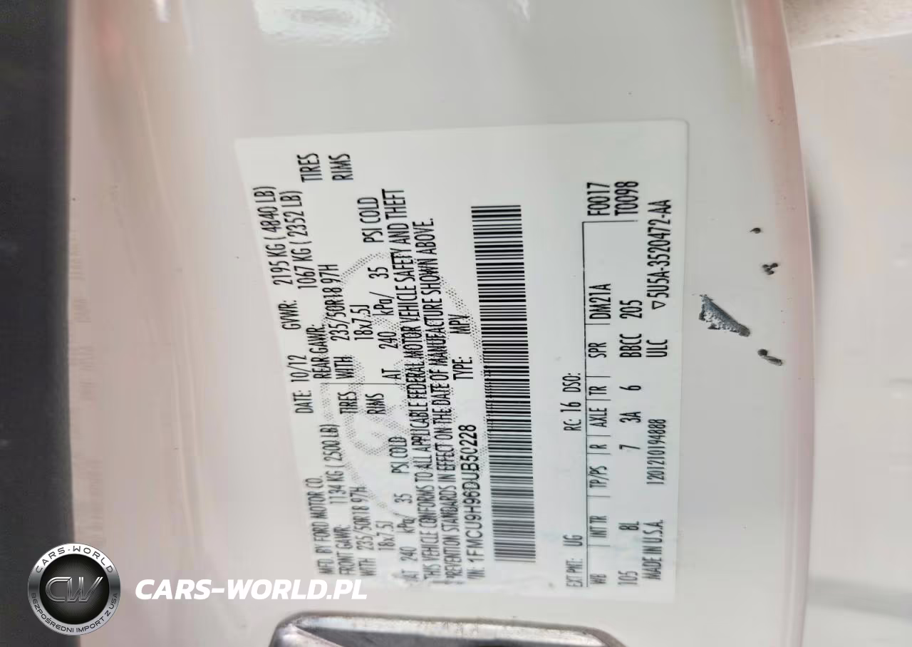 2013 Ford Escape Sel VIN:1FMCU9H96DUB50228 - 14