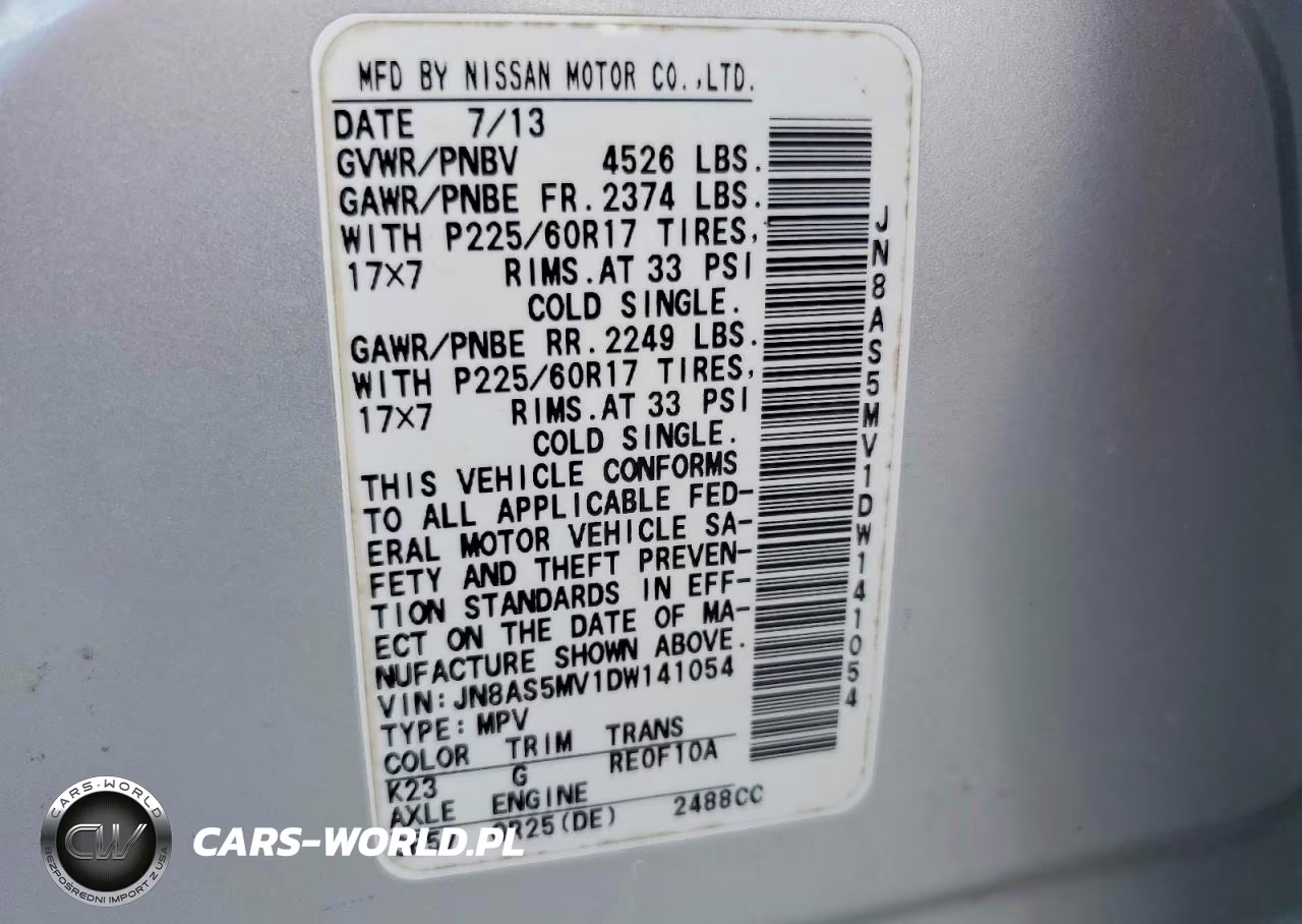 2013 Nissan Rogue S VIN:JN8AS5MV1DW141054 - 14