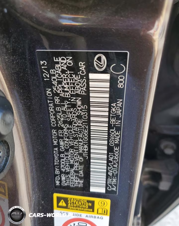2014 Lexus Es 350 VIN:JTHBK1GG6E2110315 - 12