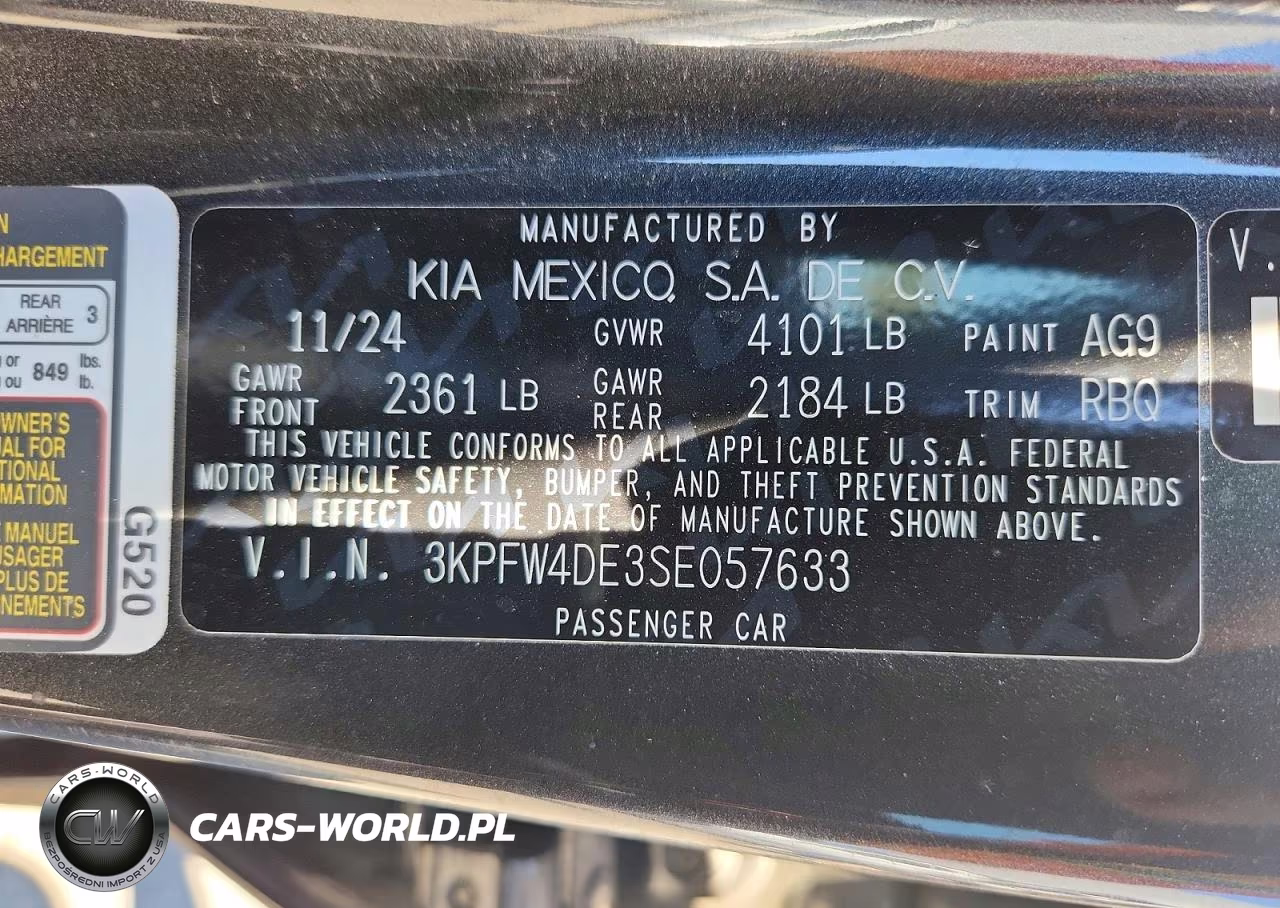 2025 Kia K4 Gt Line VIN:3KPFW4DE3SE057633 - 13