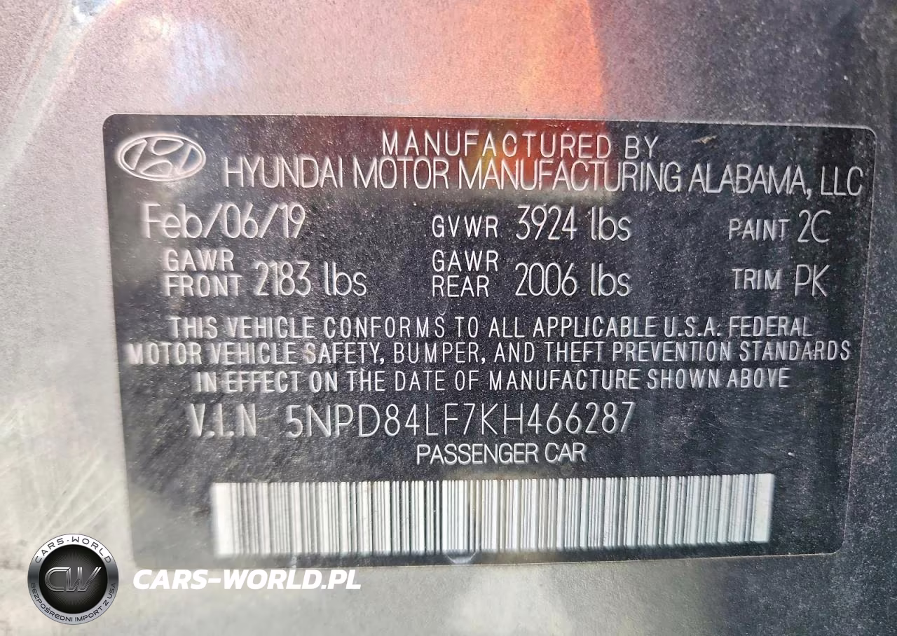 2019 Hyundai Elantra Sel VIN:5NPD84LF7KH466287 - 13