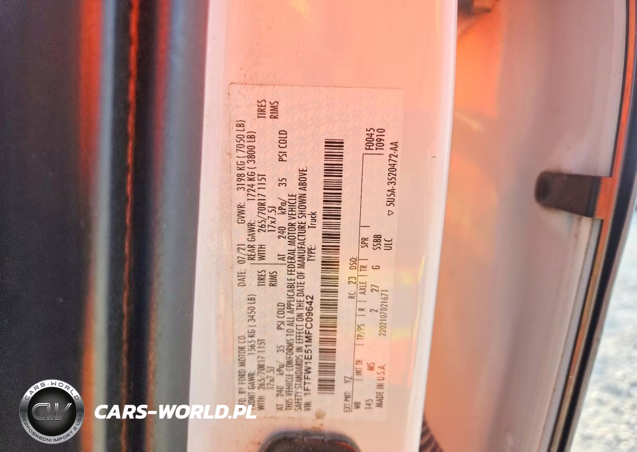 2021 Ford F150 Supercrew VIN:1FTFW1E51MFC09642 - 12