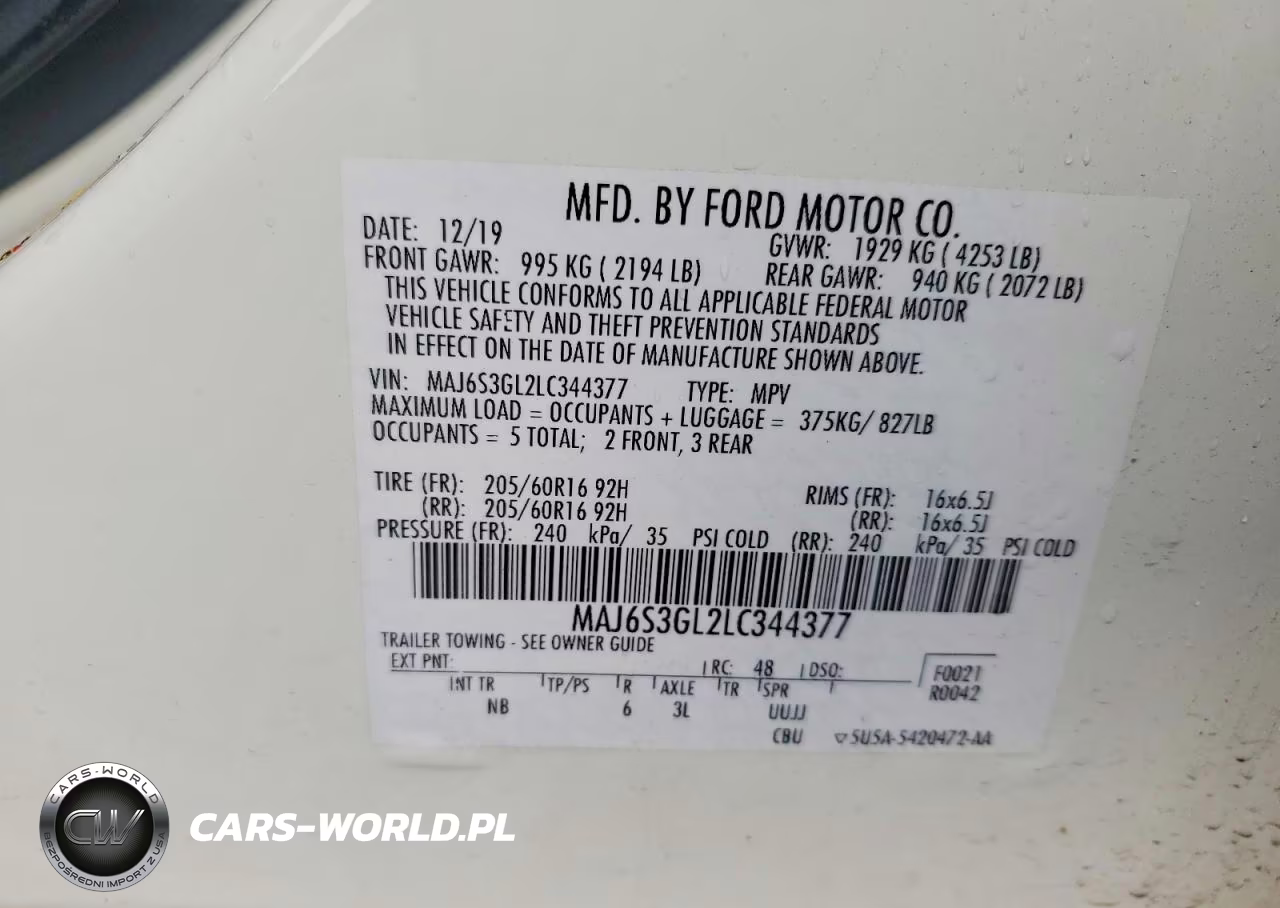 2020 Ford Ecosport Se VIN:MAJ6S3GL2LC344377 - 13