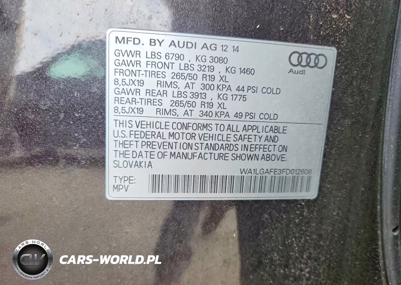 2015 Audi Q7 Premium Plus VIN:WA1LGAFE3FD012608 - 13