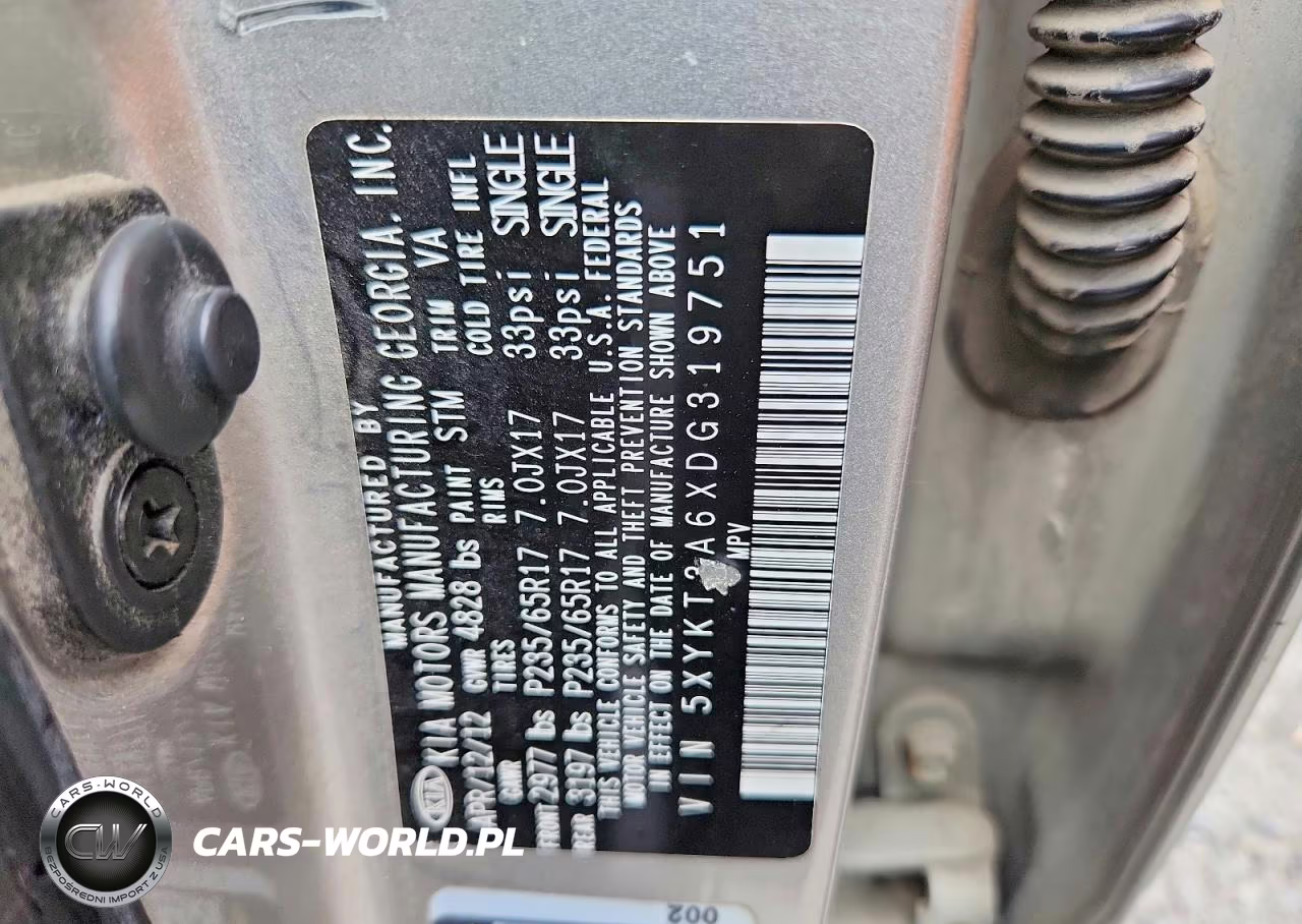 2013 Kia Sorento Lx VIN:5XYKT3A6XDG319751 - 13