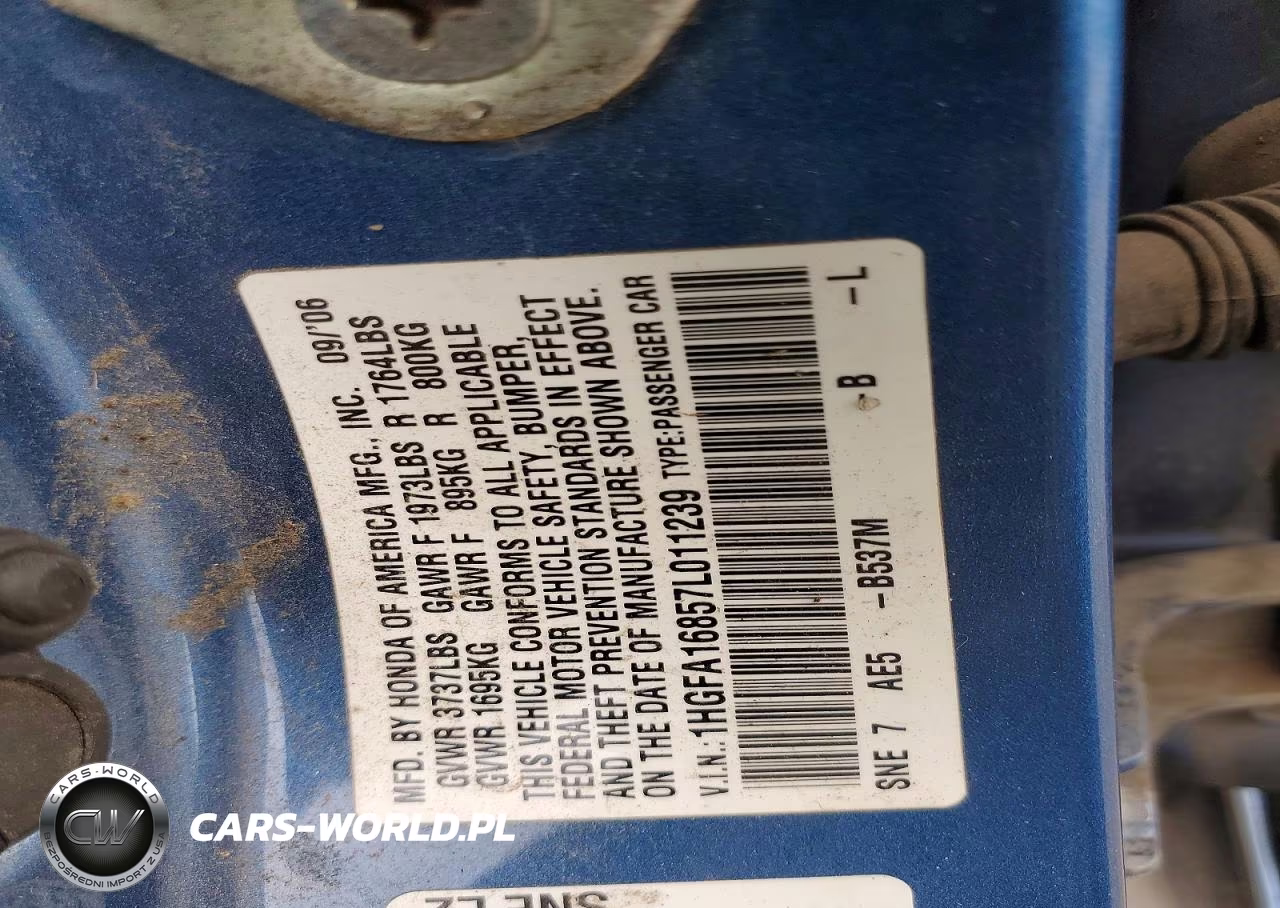 2007 Honda Civic Ex VIN:1HGFA16857L011239 - 13