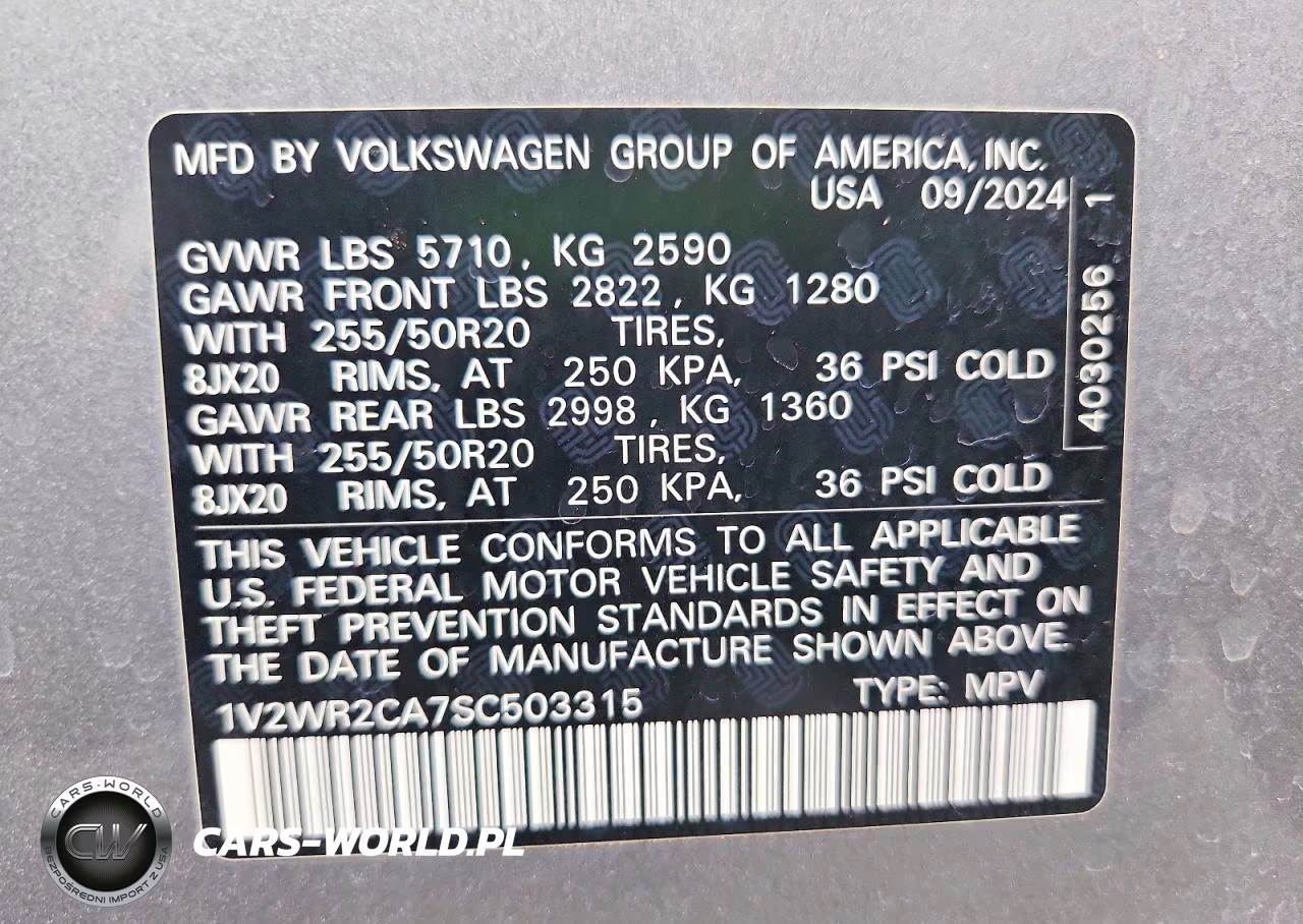 2025 Volkswagen Atlas Se VIN:1V2WR2CA7SC503315 - 14