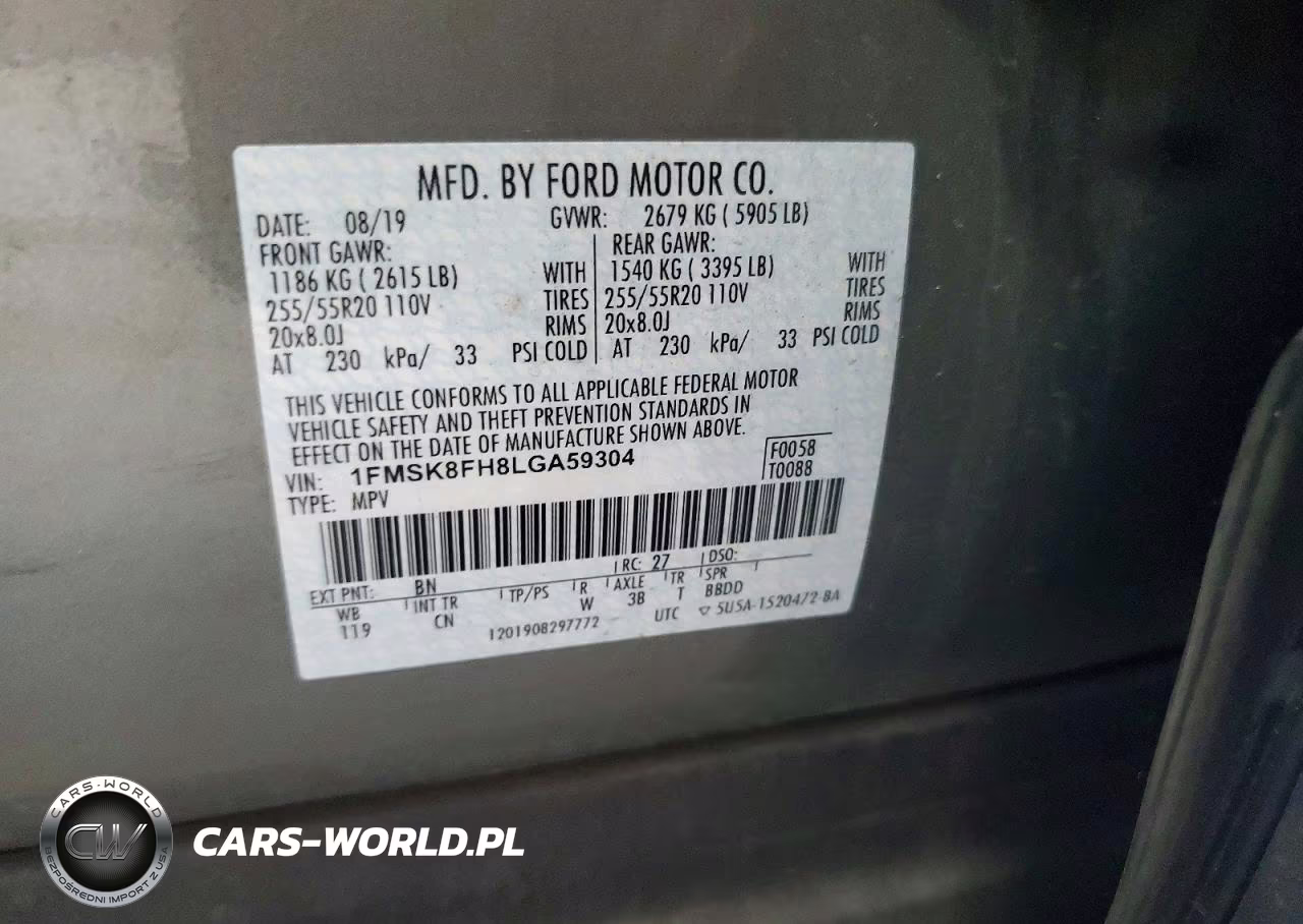 2020 Ford Explorer Limited VIN:1FMSK8FH8LGA59304 - 13