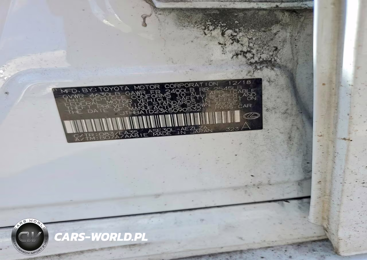 2019 Lexus Is 300 VIN:JTHBA1D23K5090532 - 12