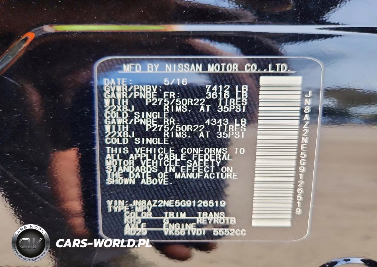 2016 Infiniti Qx80 Base VIN:JN8AZ2NE5G9126519 - 13