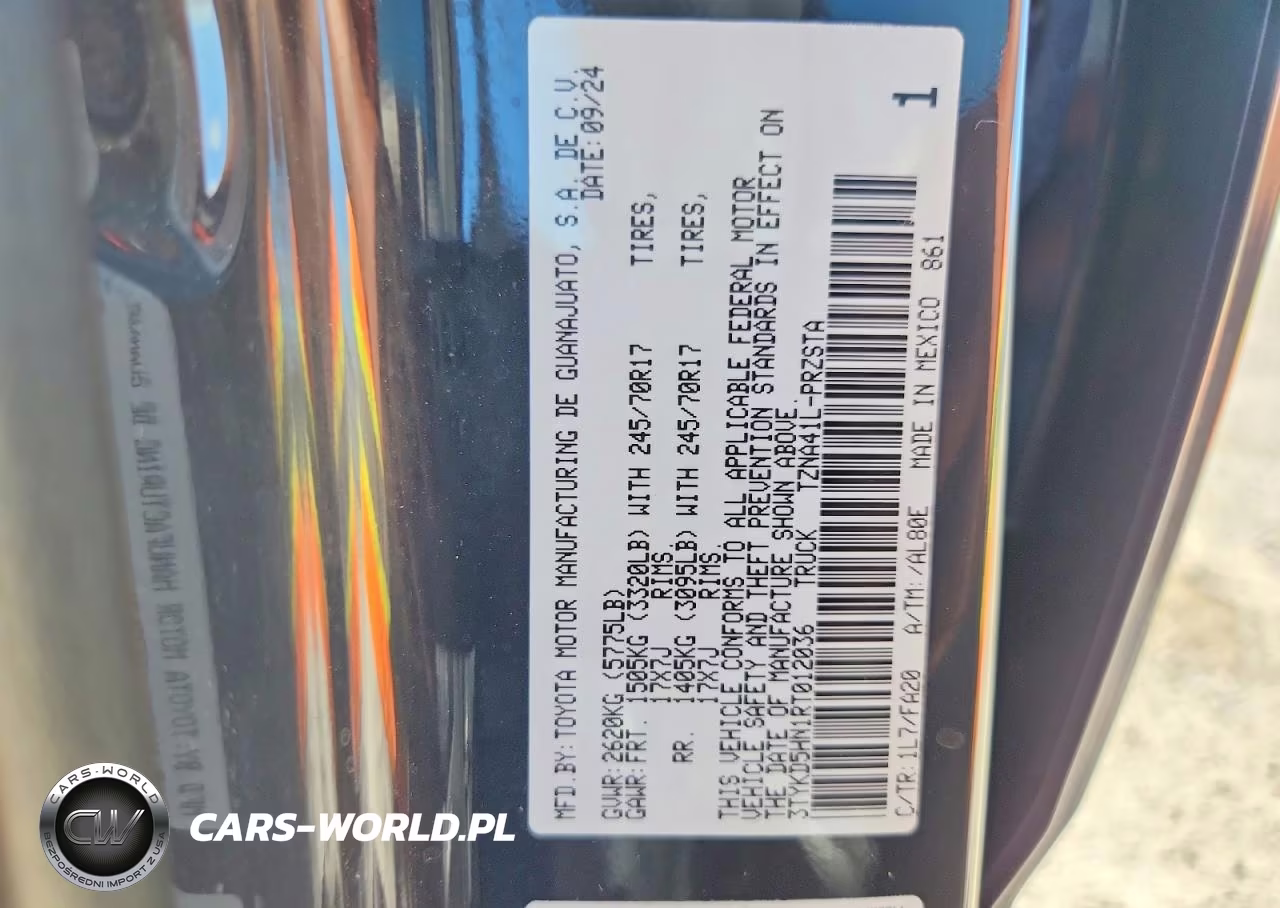 2024 Toyota Tacoma Sr VIN:3TYKD5HN1RT012036 - 12