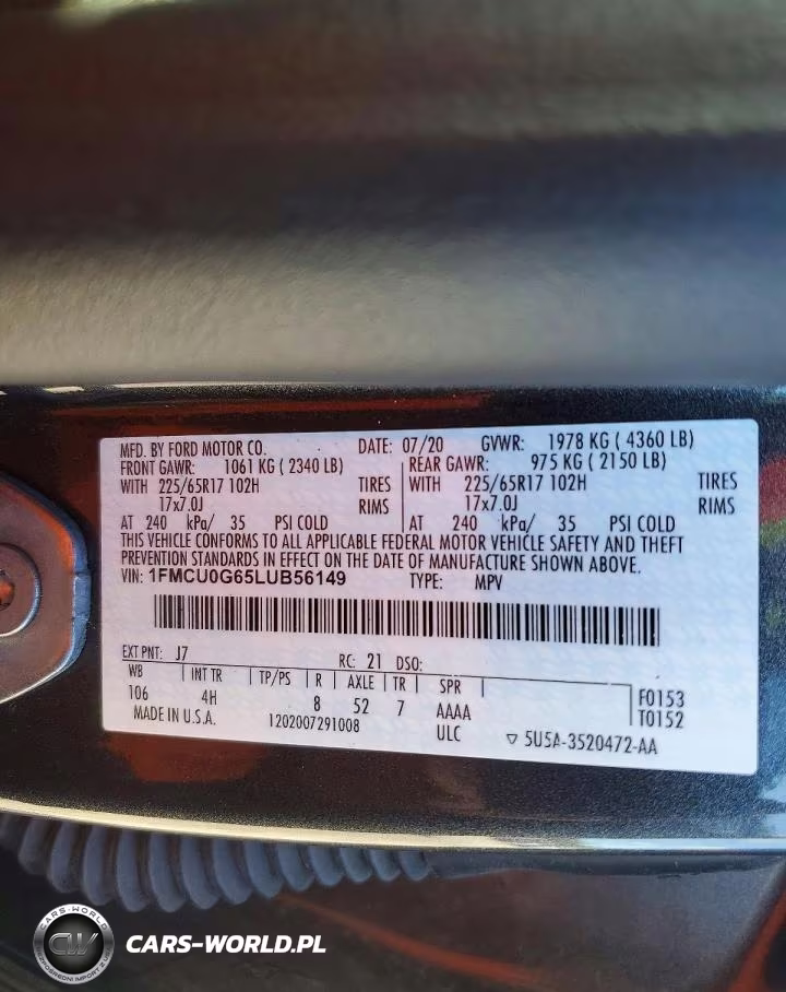 2020 Ford Escape Se VIN:1FMCU0G65LUB56149 - 13