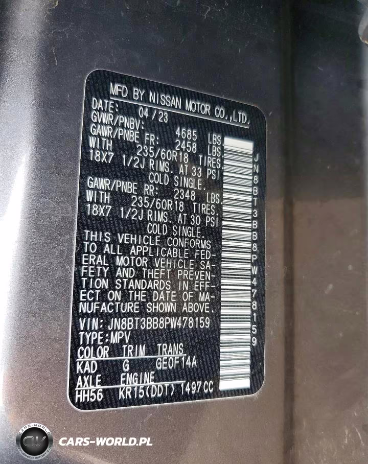 2023 Nissan Rogue Sv VIN:JN8BT3BB8PW478159 - 13