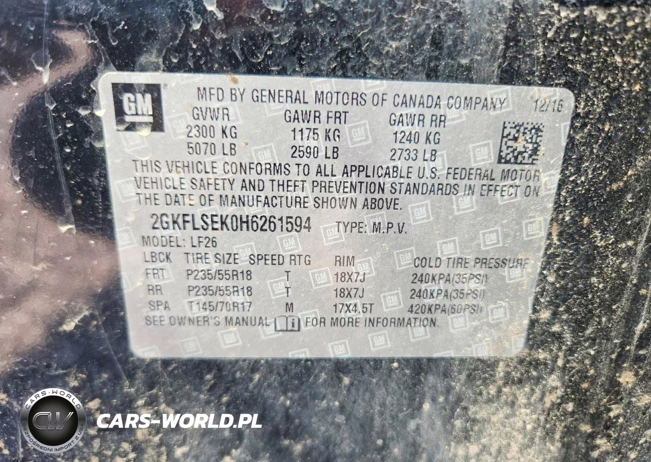 2017 GMC Terrain Sle VIN:2GKFLSEK0H6261594 - 12