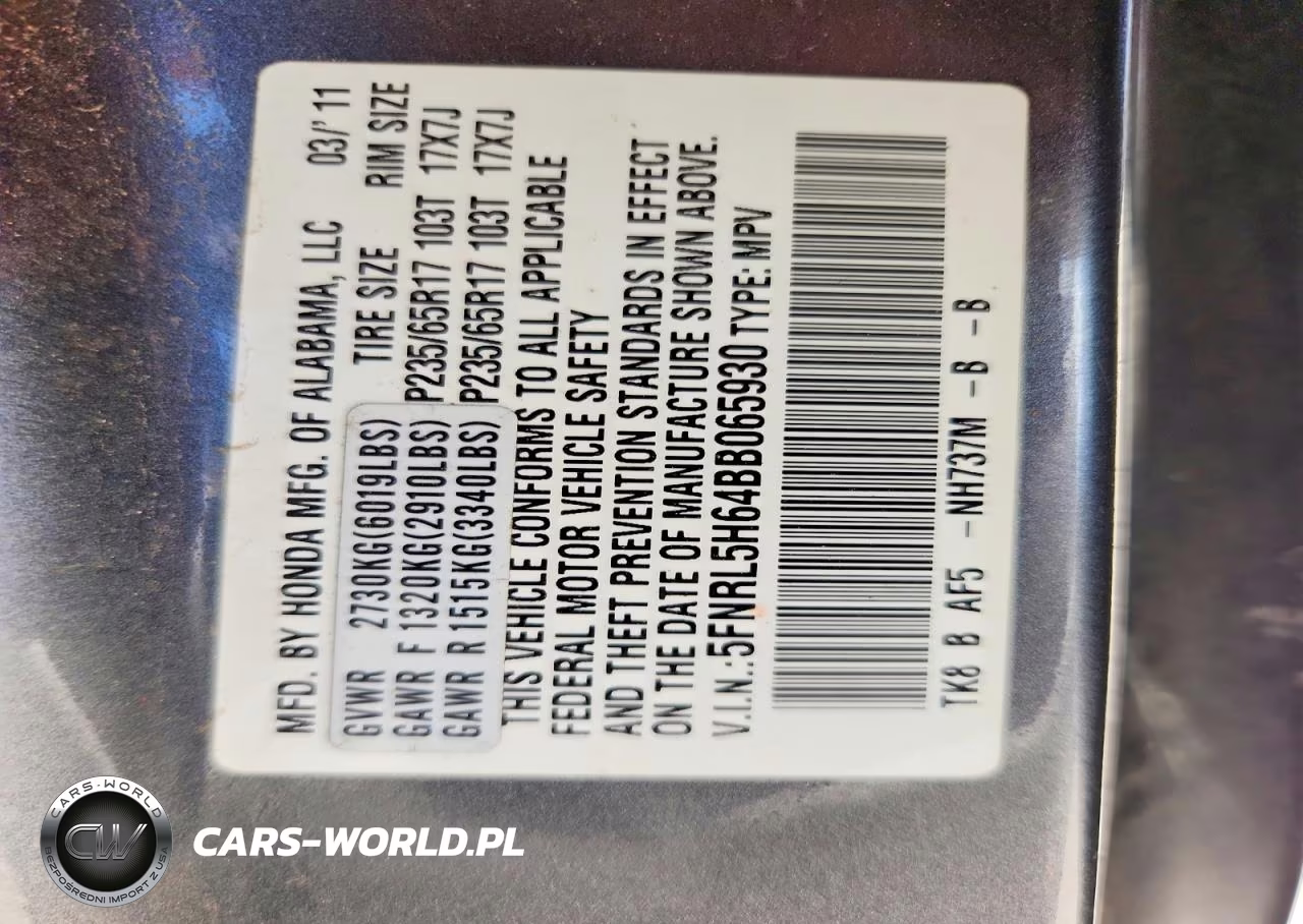 2011 Honda Odyssey Exl VIN:5FNRL5H64BB065930 - 13