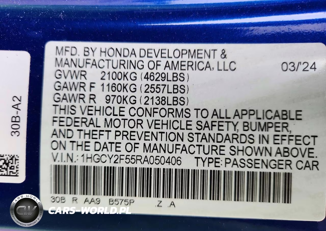 2024 Honda Accord Hybrid Sport VIN:1HGCY2F55RA050406 - 13