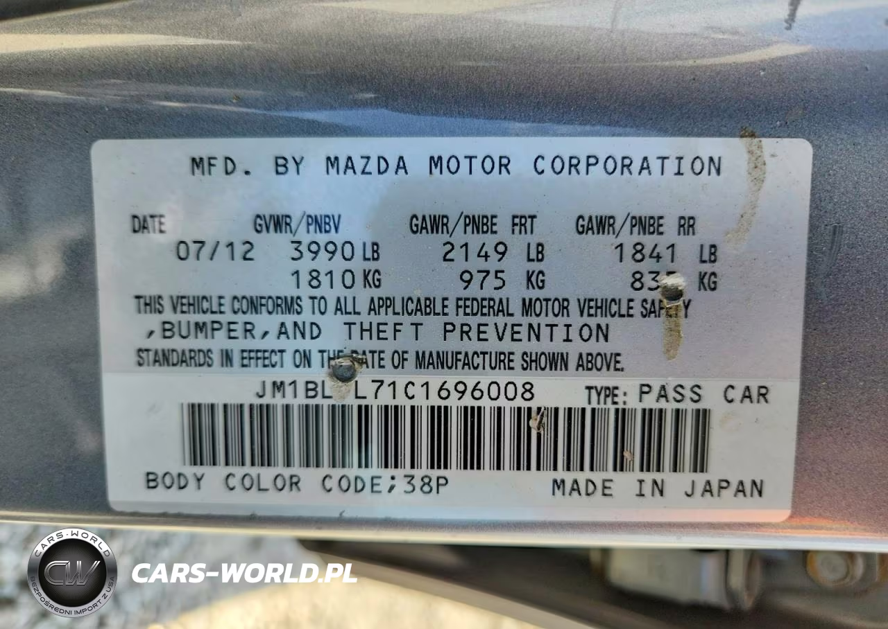 2012 Mazda 3 I VIN:JM1BL1L71C1696008 - 12