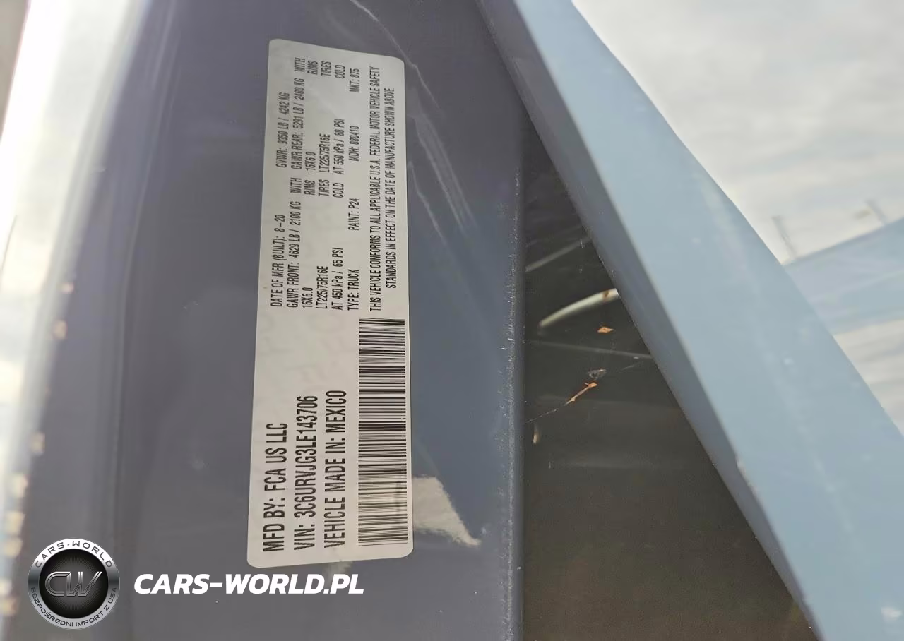 2020 Ram Promaster 3500 Delivery Van VIN:3C6URVJG3LE143706 - 14