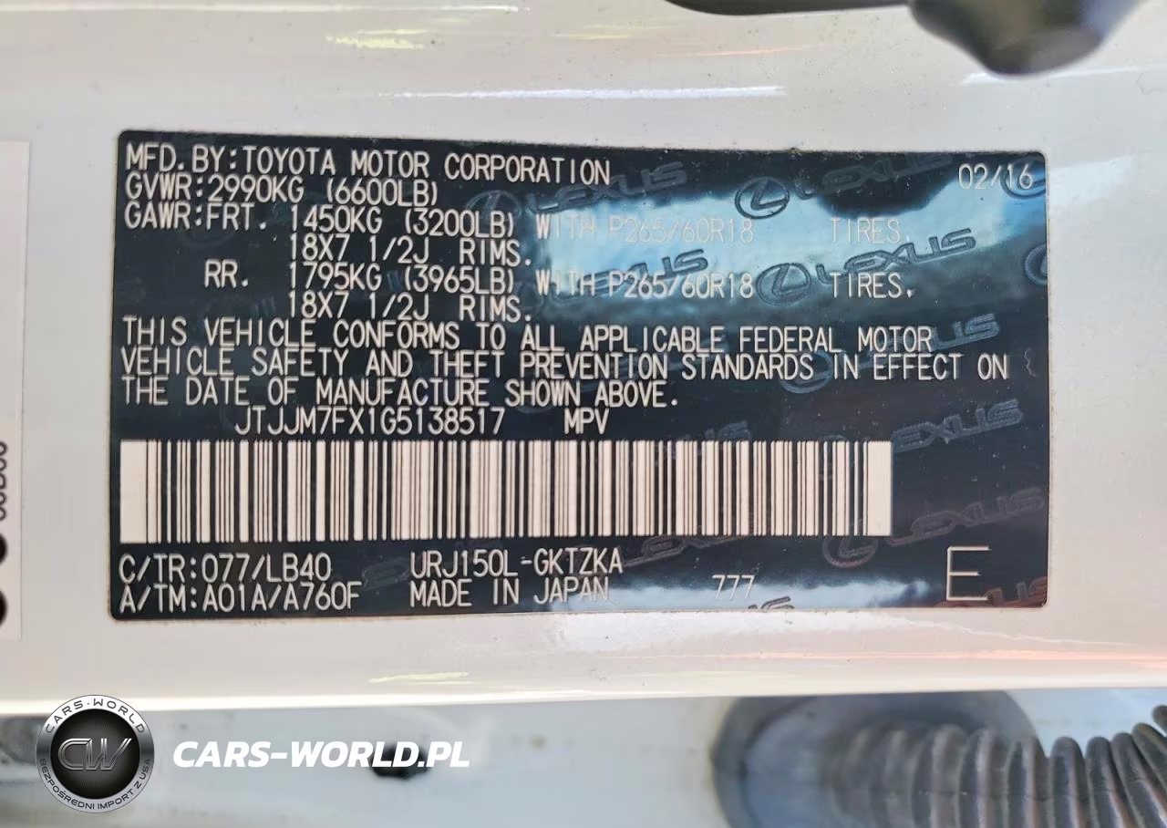 2016 Lexus Gx 460 Premium VIN:JTJJM7FX1G5138517 - 14