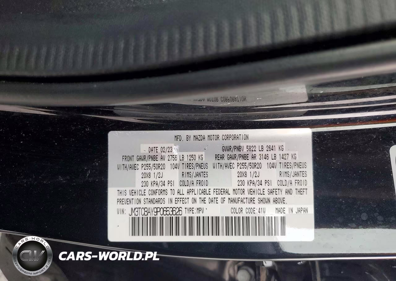 2023 Mazda Cx-9 Touring Plus VIN:JM3TCBAY9P0653626 - 12