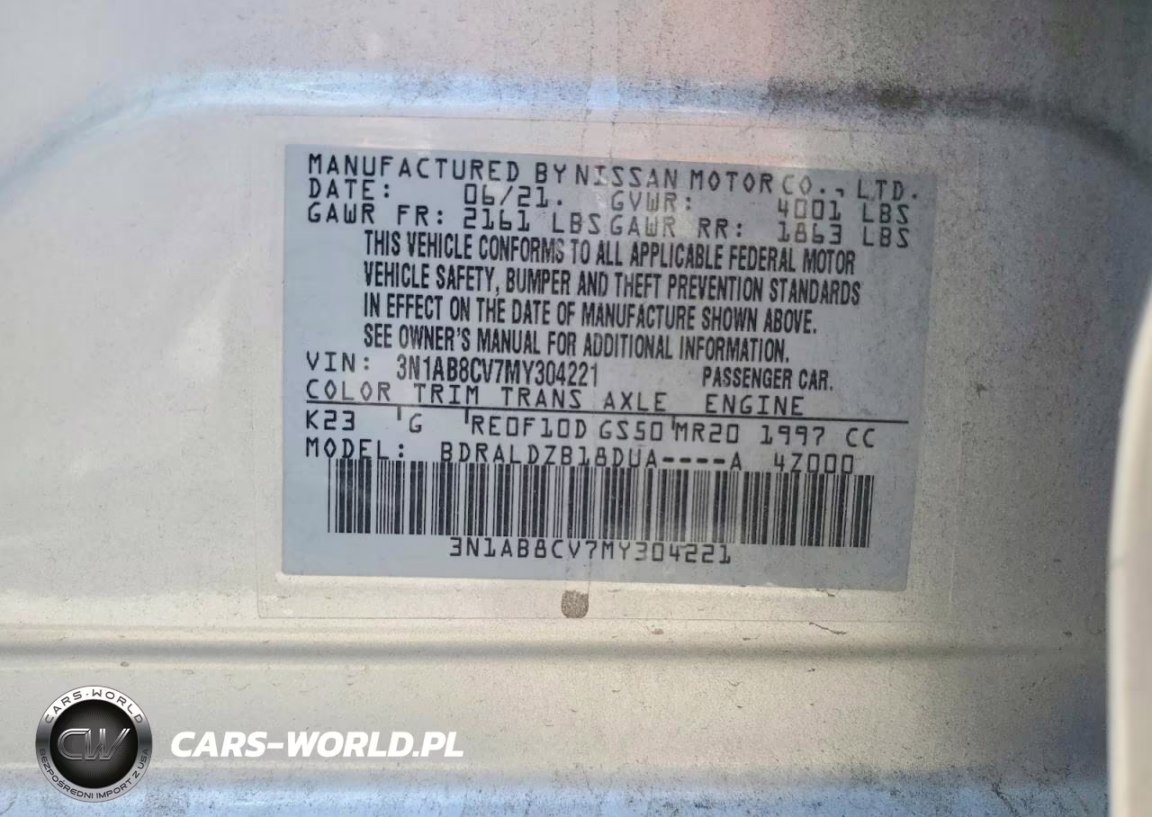2021 Nissan Sentra Sv VIN:3N1AB8CV7MY304221 - 12