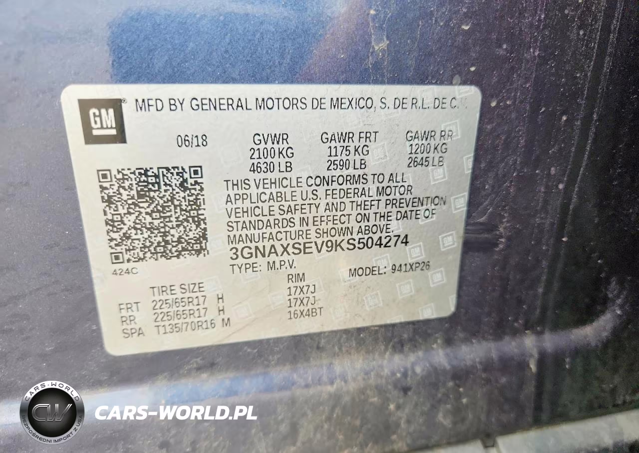 2019 Chevrolet Equinox Ls VIN:3GNAXSEV9KS504274 - 13