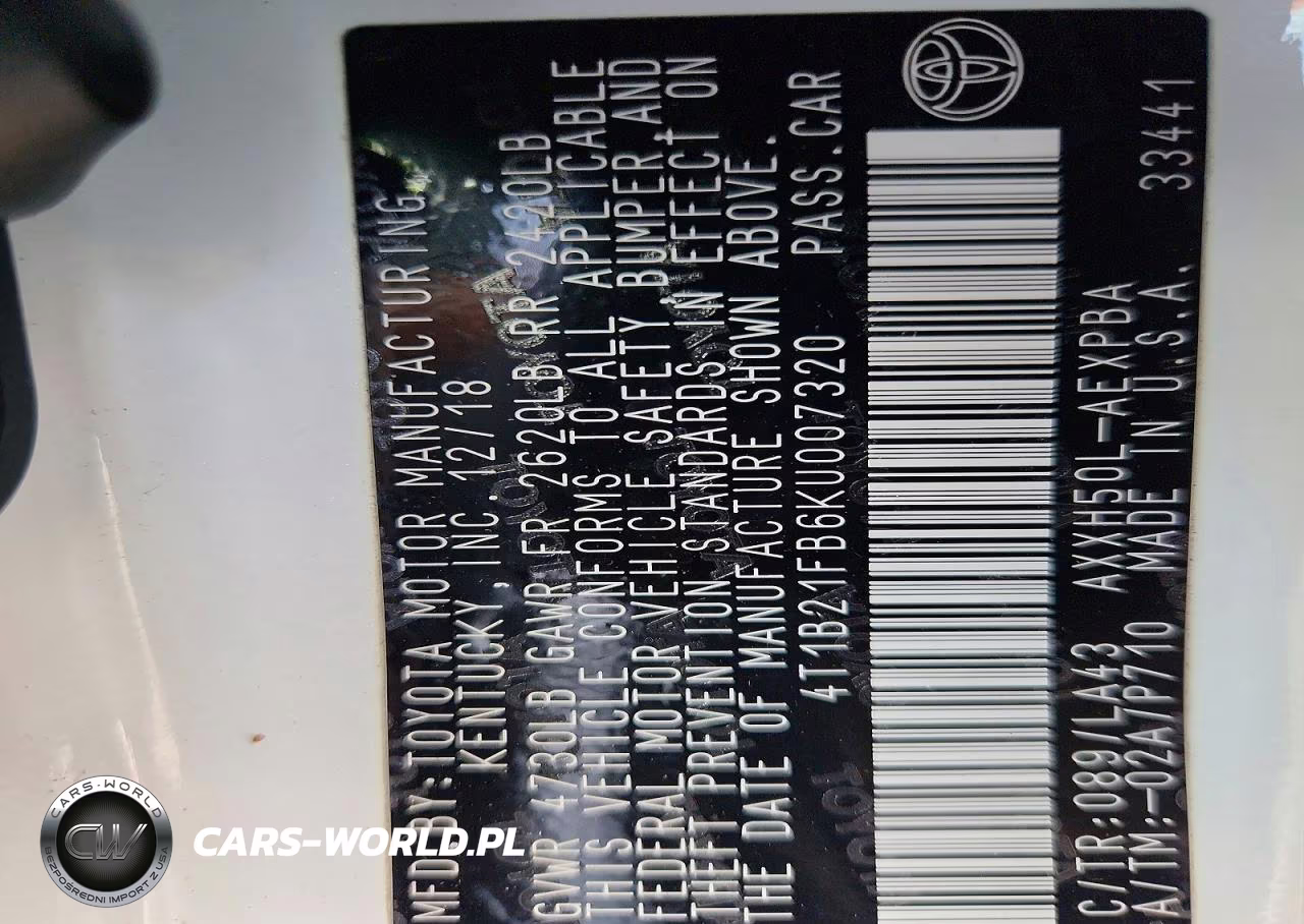 2019 Toyota Avalon Hybrid Limited VIN:4T1B21FB6KU007320 - 12