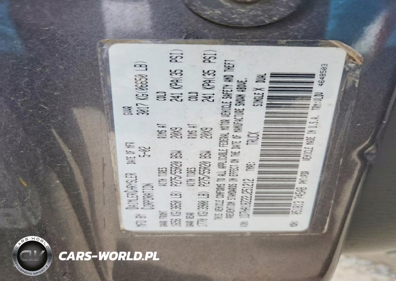 2002 Dodge Ram 1500 VIN:1D7HA18Z22J251212 - 12