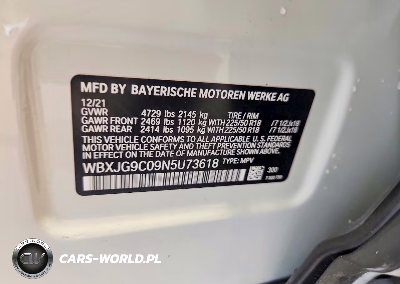 2022 BMW X1 xDrive28I VIN:WBXJG9C09N5U73618 - 13