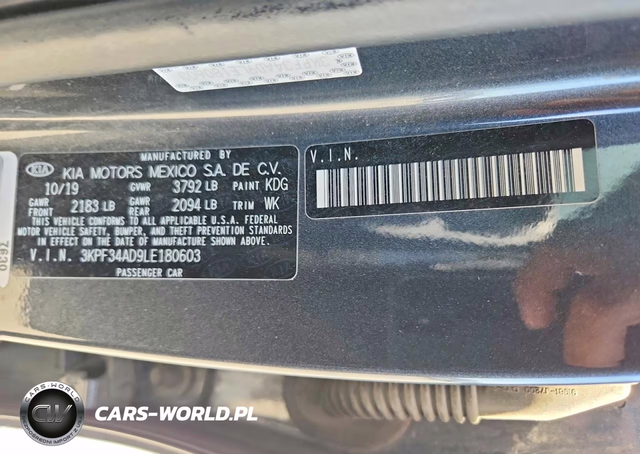 2020 Kia Forte Gt Line VIN:3KPF34AD9LE180603 - 12