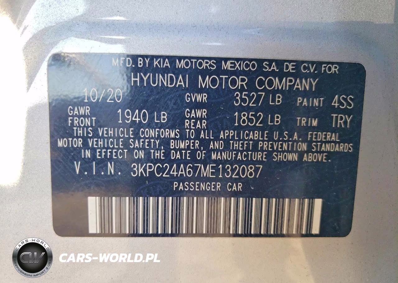 2021 Hyundai Accent Se VIN:3KPC24A67ME132087 - 12