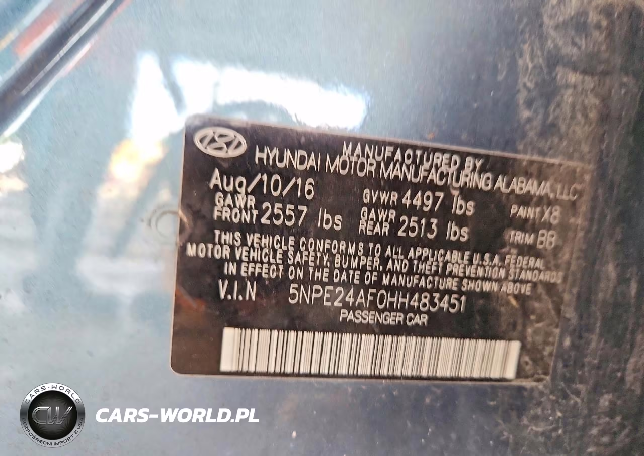 2017 Hyundai Sonata Se, Eco VIN:5NPE24AS0HH483451 - 12