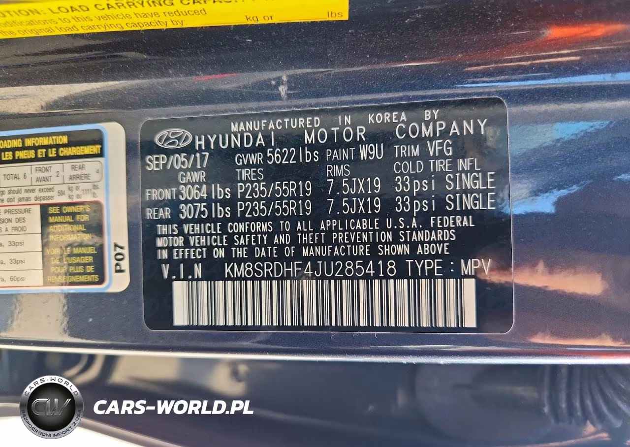 2018 Hyundai Santa Fe Limited Ultimate VIN:KM8SRDHF4JU285418 - 13
