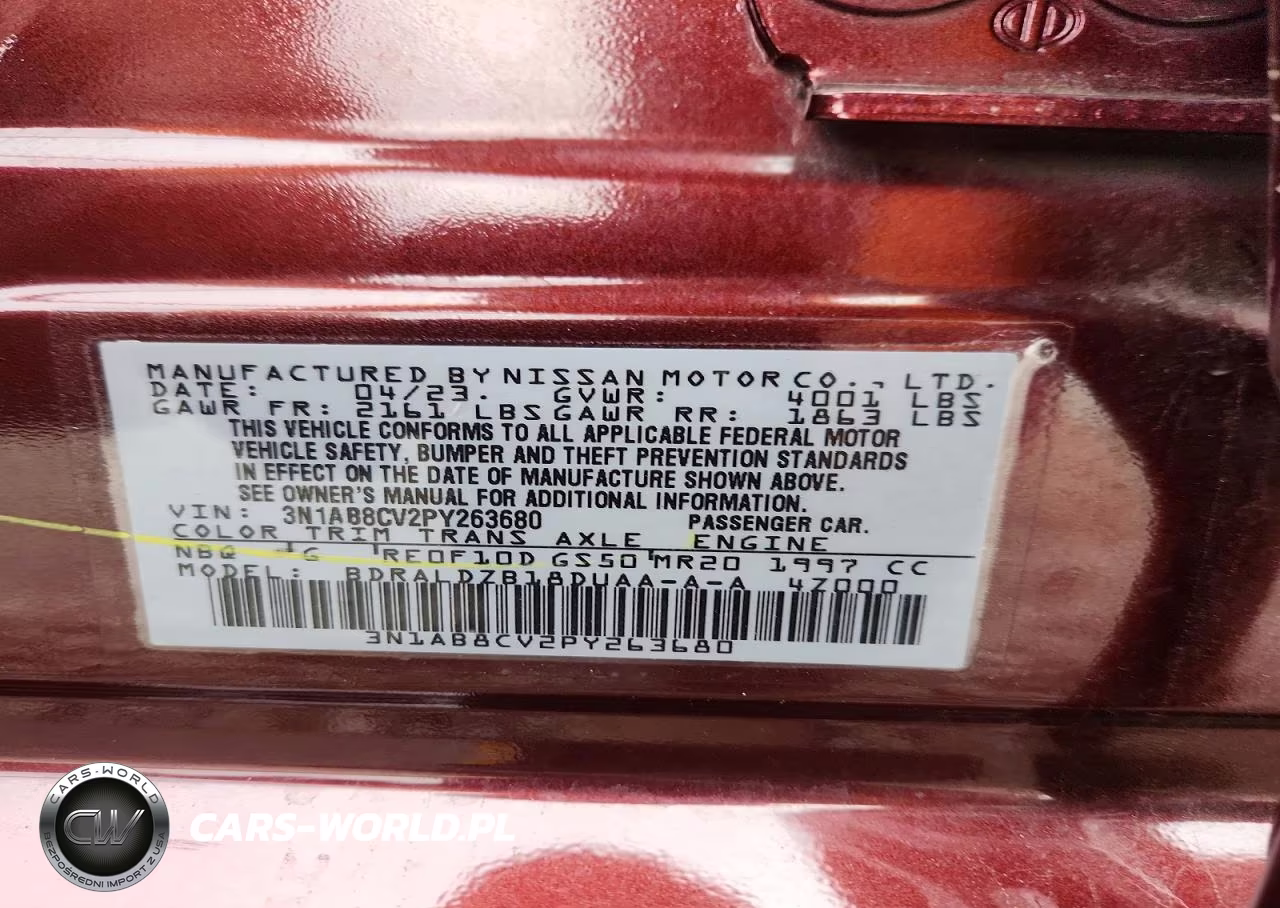 2023 Nissan Sentra Sv VIN:3N1AB8CV2PY263680 - 12
