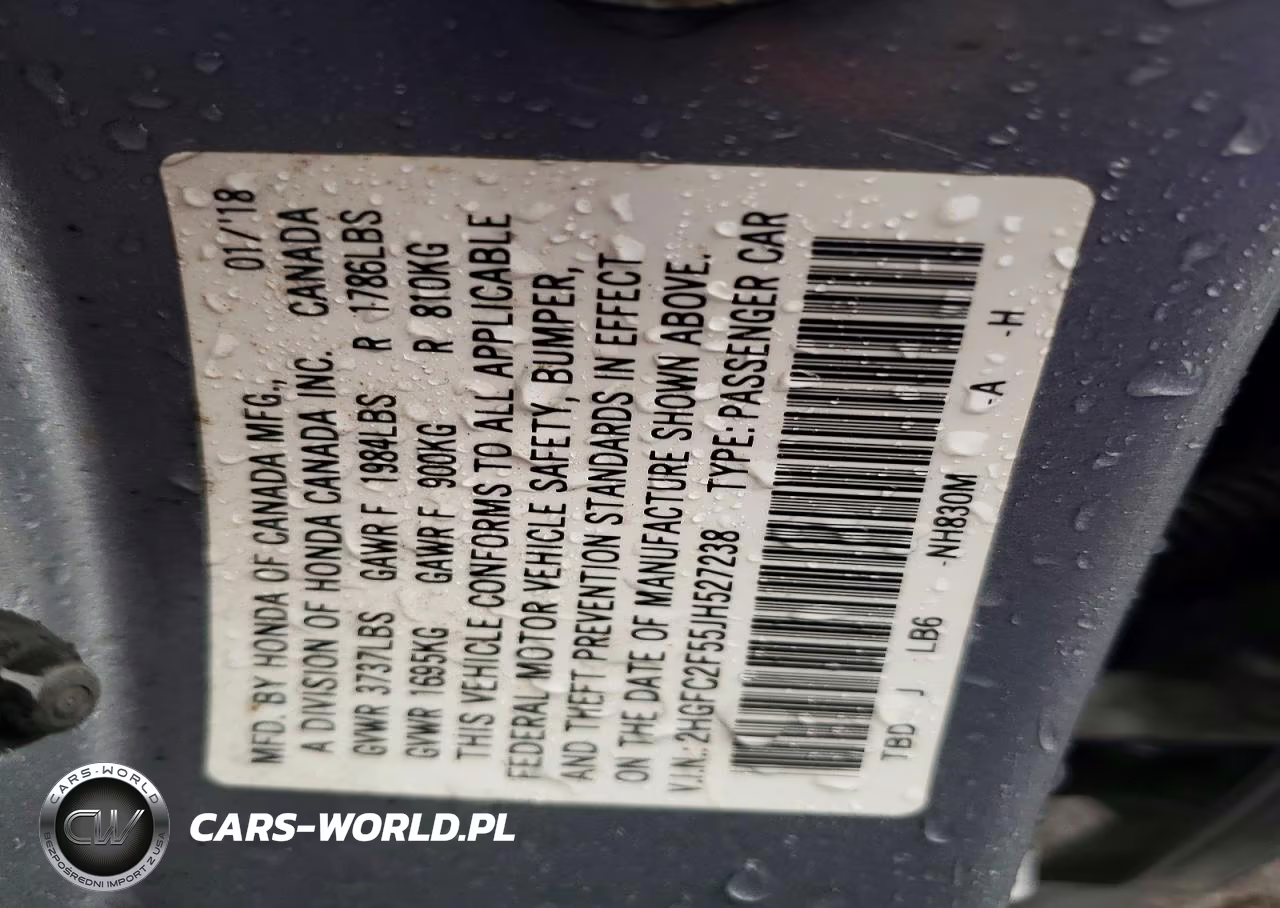 2018 Honda Civic Lx VIN:2HGFC2F55JH527238 - 12
