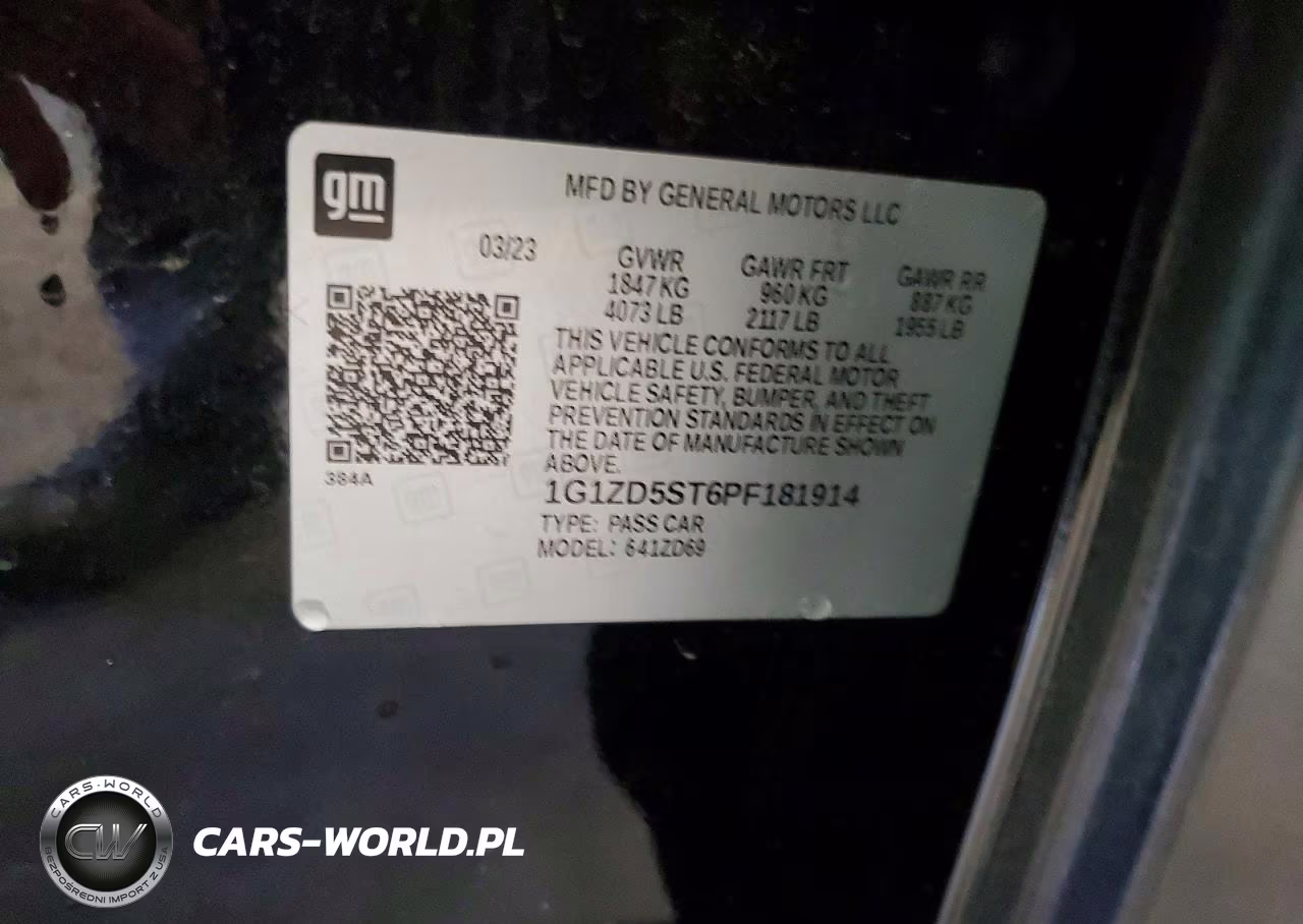 2023 Chevrolet Malibu Lt VIN:1G1ZD5ST6PF181914 - 12