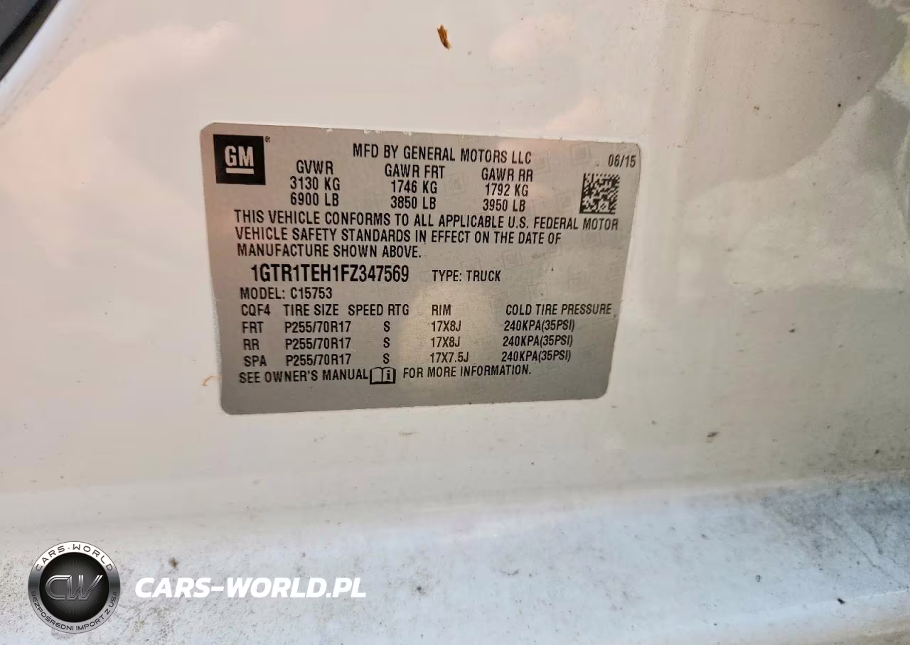 2015 GMC Sierra C1500 VIN:1GTR1TEH1FZ347569 - 12