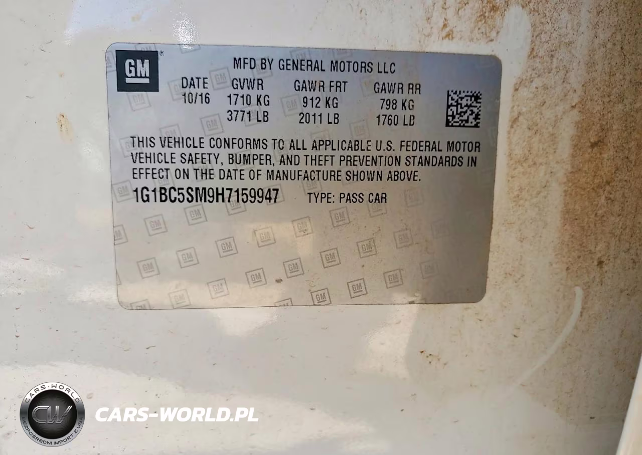 2017 Chevrolet Cruze Ls VIN:1G1BC5SM9H7159947 - 12