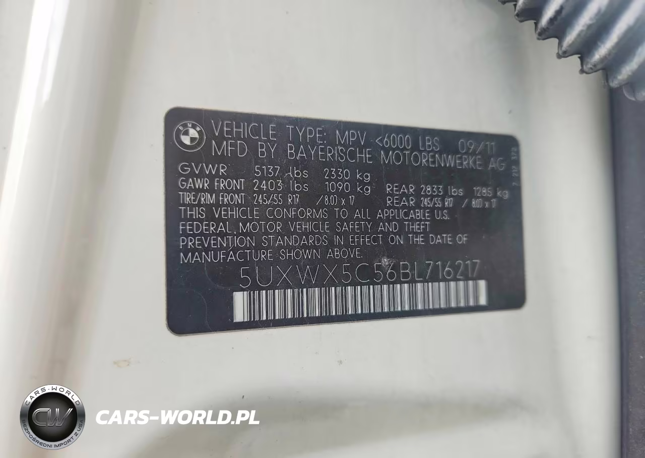 2011 BMW X3 xDrive28I VIN:5UXWX5C56BL716217 - 13