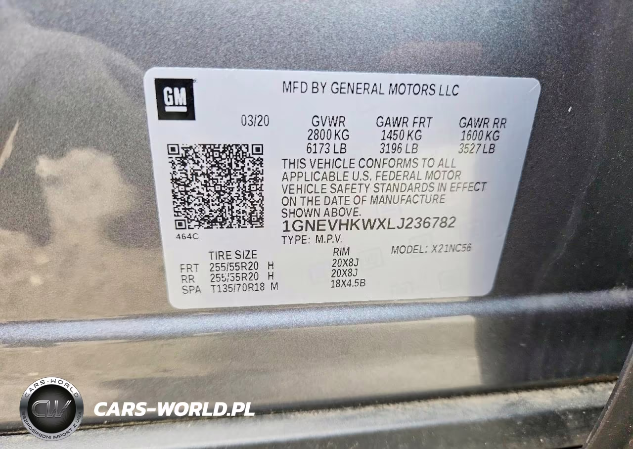 2020 Chevrolet Traverse Lt VIN:1GNEVHKWXLJ236782 - 13